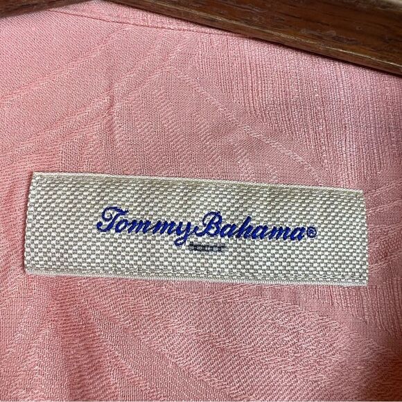 Tommy Bahama Mens Orange Button Down Hawaiian Shirt Silk Size XL - Picture 7 of 12